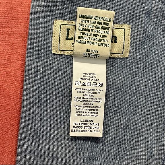 L.L.Bean Shorts Men's 42 Mineral Red Flat Front Standard Fit Athleisure Vacation - Picture 5 of 6